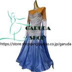ショッピングダンス Garuda SHOP　レディース社交ダンス衣装　競技ドレス　モダンドレス高級ドレス　発表会用演出服　 高級服　セミオーダー可　スタンダードドレス　品番9308
