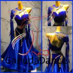 Garuda SHOP レディース社交ダンス衣装 競技ドレス モダンドレス高級ドレス 発表会用演出服 高級服 セミオーダー可 スタンダードドレス 品番9567