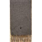 (ラルフローレン) Ralph Lauren リバーシブル チョークストライプ マフラー イタリア製 グレー Chalkstripe Scarf Grey