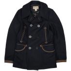 (ダブルアールエル) RRL レザー トリム ピーコート ネイビー メンズ Leather Trim Peacoat