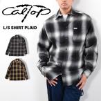 キャルトップ シャツ 長袖 オンブレチェック CALTOP チェック メンズ 長袖シャツ カジュアルシャツ LS#2000
