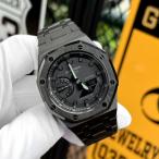 ショッピングg-shock ブラック 【G-BALLER / ジーボーラー】CASIOAK カシオーク カスタム ブラック メタルベゼル メタルバンド G-SHOCK Gショックカスタム GA2100 黒 カスタムパーツ