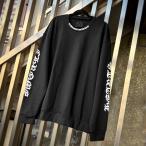 【新品 / XL / レシート付属】2025 CHROME HEARTS クロムハーツ SWTSHRT PLVR ネックロゴ プリント スウェット トレーナー 黒 ブラック