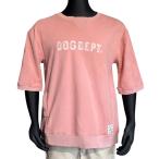 DOG DEPT ドッグデプト カットソー 5分袖 ピンク 綿100％ ドッグウェア ロゴ ユニセックス 半袖 カジュアル