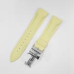 新品 JACOB&amp;CO ジェイコブ ファイブタイムゾーン 47mm用 純正 ベルト ラバー ロング パステルイエロー 幅22mm 5タイムゾーン バックルSET ラバーベルト