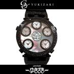 ジェイコブ JACOB＆CO シックスタイムゾーン JC-LG3DCBD ブラック/ホワイト文字盤  ...