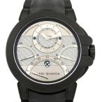 ハリー・ウィンストン HARRY WINSTON オーシャン トリレトロ クロノグラフ ブラックザリウム OCEACT44ZZ007 シルバー/カーボン文字盤 アウトレット メンズ