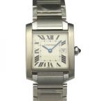 カルティエ Cartier タンク フランセーズ MM W51011Q3 ホワイト文字盤 新品 腕時 ...