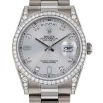 ロレックス ROLEX デイデイト 118389A シルバー文字盤 中古 腕時計 メンズ