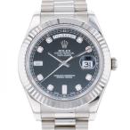 ロレックス ROLEX デイデイト II 218239A ブラック文字盤 中古 腕時計 メンズ