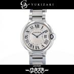 カルティエ Cartier バロンブルー MM W69011Z4 シルバー文字盤 中古 腕時計 メン ...