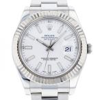 ロレックス ROLEX デイトジャストII 116334 ホワイト文字盤 中古 腕時計 メンズ