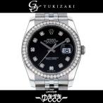ロレックス ROLEX デイトジャスト 116244G ブラック文字盤 中古 腕時計 メンズ