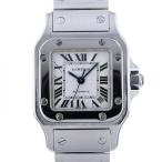 カルティエ Cartier サントス ガルベSM W20054D6 シルバー文字盤 中古 腕時計 レ ...