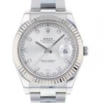 ロレックス ROLEX デイトジャストII 116334G シルバー文字盤 中古 腕時計 メンズ