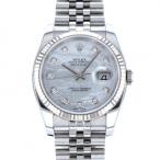 ロレックス ROLEX デイトジャスト 116234NG ホワイト文字盤 中古 腕時計 メンズ