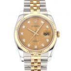 ロレックス ROLEX デイトジャスト 116233G シャンパン文字盤 中古 腕時計 メンズ