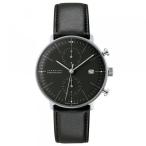 ユンハンス JUNGHANS マックスビル クロノスコープ 027 4601 00 ブラック文字盤 新品 腕時計 メンズ