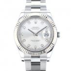 ロレックス ROLEX デイトジャストII 116334G シルバー文字盤 中古 腕時計 メンズ