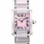 カルティエ Cartier タンク フランセーズ SM W51028Q3 ピンク文字盤 新品 腕時計 ...