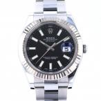 ロレックス ROLEX デイトジャストII 116334 ブラック文字盤 中古 腕時計 メンズ