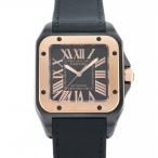 カルティエ Cartier サントス 100 LM W2020009 ブラック文字盤 中古 腕時計  ...