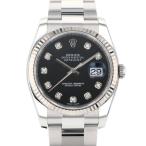 ロレックス ROLEX デイトジャスト 116234G ブラック文字盤 中古 腕時計 メンズ