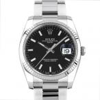 ロレックス ROLEX オイスターパーペチュアル デイト 115234 ブラック文字盤 新品 腕時計 ...