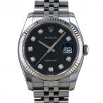 ロレックス ROLEX デイトジャスト 116234G ブラック文字盤 中古 腕時計 メンズ