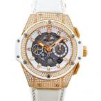 ウブロ HUBLOT キングパワー ウニコ キングゴールド ホワイト 701.OE.0128.GR.1704 ホワイト文字盤 中古 腕時計 メンズ