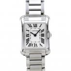 カルティエ Cartier タンク アングレーズ SM W5310022 シルバー文字盤 中古 腕時計 レディース