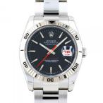 ロレックス ROLEX デイトジャスト ターノグラフ 116264 ブラック文字盤 中古 腕時計 メ ...