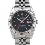 ロレックス ROLEX デイトジャスト ターノグラフ 116264 ブラック文字盤 中古 腕時計 メ ...