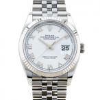 ロレックス ROLEX デイトジャスト 36 126234 ホワイトローマ文字盤 中古 腕時計 メンズ
