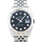 ロレックス ROLEX デイトジャスト 116234G ブラック文字盤 中古 腕時計 メンズ