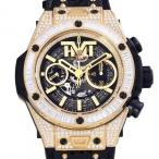 ウブロ HUBLOT ビッグバン ウニコ TMT イエローゴールドジュエリー 世界限定10本 411.VX.1180.PR.0904.TMT18 ブラック/ゴールド文字盤 中古 腕時計 メンズ