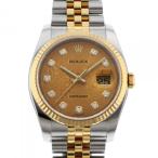 ロレックス ROLEX デイトジャスト 116233G シャンパン文字盤 中古 腕時計 メンズ