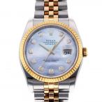 ロレックス ROLEX デイトジャスト 116233NG ホワイト/10PD文字盤 中古 腕時計 メ ...