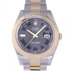 ロレックス ROLEX デイトジャストII 116333 グレー/グリーンローマ文字盤 中古 腕時計 ...