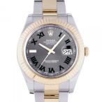 ロレックス ROLEX デイトジャストII 116333 グレー/グリーンローマ文字盤 中古 腕時計 ...