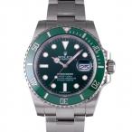 ロレックス ROLEX サブマリーナー デイト 116610LV グリーン/ドット文字盤 中古 腕時 ...