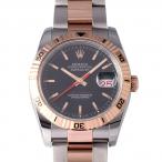 ロレックス ROLEX デイトジャスト ターノグラフ 116261 ブラック文字盤 中古 腕時計 メ ...