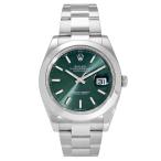 ショッピングロレックス ロレックス ROLEX デイトジャスト 41 126300 ミントグリーン/バー文字盤 中古 腕時計 メンズ