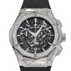 ウブロ HUBLOT クラシックフュージョン アエロフュージョン クロノグラフ オーリンスキー 525.NX.0170.RX.1804.ORL18 ブラック文字盤 中古 腕時計 メンズ