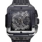 ウブロ HUBLOT スクエア・バンウニコ オールブラック 世界限定250本 821.CX.0140.RX ブラック文字盤 中古 腕時計 メンズ
