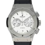 ウブロ HUBLOT クラシックフュージョン クロノグラフ チタニウム オパリン 45MM 521.NX.2611.LR シルバー文字盤 中古 腕時計 メンズ