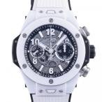 ウブロ HUBLOT ビッグバン ウニコ ホワイトセラミック 421.HX.1170.RX グレー文字盤 中古 腕時計 メンズ