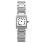 カルティエ Cartier タンク フランセーズ SM W51008Q3 シルバー文字盤 中古 腕時計 レディース