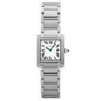 カルティエ Cartier タンク フランセーズ SM W51008Q3 シルバー文字盤 中古 腕時計 レディース
