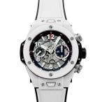 ウブロ HUBLOT ビッグバン ウニコ ホワイトセラミック 411.HX.1170.RX グレー文字盤 中古 腕時計 メンズ